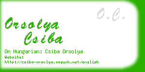 orsolya csiba business card